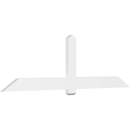 Ekena Millwork Eugene Architectural Grade PVC Gable Bracket, 96"W x 28"H x 2"D x 6"F, 7/12 Pitch GBP096X28X0206EUG00